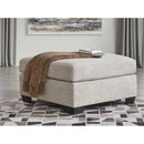  Manufacturer Color_Pebble -- Signature Design by Ashley Mahoney Fabric Ottoman IMAGE 4