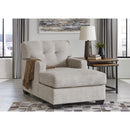  Manufacturer Color_Pebble -- Signature Design by Ashley Mahoney Fabric Chaise IMAGE 5