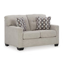  Manufacturer Color_Pebble -- Signature Design by Ashley Mahoney Stationary Fabric Loveseat IMAGE 1