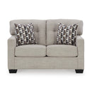  Manufacturer Color_Pebble -- Signature Design by Ashley Mahoney Stationary Fabric Loveseat IMAGE 2