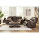  Manufacturer Color_Dark Brown -- Signature Design by Ashley Leesworth Reclining Leather Match Loveseat IMAGE 10