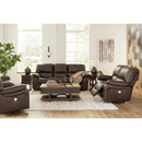  Manufacturer Color_Dark Brown -- Signature Design by Ashley Leesworth Reclining Leather Match Loveseat IMAGE 11