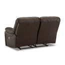  Manufacturer Color_Dark Brown -- Signature Design by Ashley Leesworth Reclining Leather Match Loveseat IMAGE 5