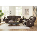  Manufacturer Color_Dark Brown -- Signature Design by Ashley Leesworth Reclining Leather Match Loveseat IMAGE 9
