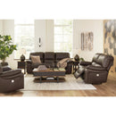  Manufacturer Color_Dark Brown -- Signature Design by Ashley Leesworth Power Rocker Leather Match Recliner IMAGE 10