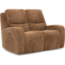 Flexsteel Aiden 1039-60PH Power Reclining Loveseat with Power Headrests - Cappuccino - Maison Elegance Furniture LLC