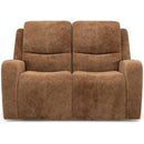 Flexsteel Aiden 1039-60PH Power Reclining Loveseat with Power Headrests - Cappuccino - Maison Elegance Furniture LLC