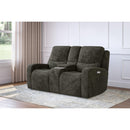 Flexsteel Aiden 1039-64PH Pwr Reclining Loveseat w/Console and Pwr Headrests - Grey - Maison Elegance Furniture LLC