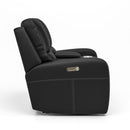 Flexsteel Aiden 1039-64PH Pwr Reclining Loveseat w/Console and Pwr Headrests - Midnight Black - Maison Elegance Furniture LLC