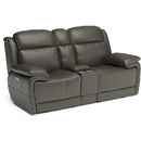 Flexsteel Elijah 1465-64PH Power Reclining Loveseat w/ Console & Power Headrests - Maison Elegance Furniture LLC