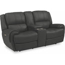 Flexsteel Nance 1179-64PH Power Reclining Loveseat with Console and Power Headrests - Maison Elegance Furniture LLC