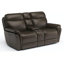 Flexsteel Zoey 1653-64PH Power Reclining Loveseat with Console and Power Headrests - Maison Elegance Furniture LLC