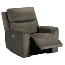 Flexsteel Jarvis 1828-50PH Power Recliner with Power Headrest - Mushroom - Maison Elegance Furniture LLC