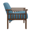  Manufacturer Color_Blue -- Homelegance Helena Stationary Fabric Accent Chair IMAGE 3