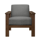  Manufacturer Color_Grey -- Helena 1048GY-1 Accent Chair with Storage Arms IMAGE 2