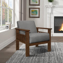  Manufacturer Color_Grey -- Helena 1048GY-1 Accent Chair with Storage Arms IMAGE 5