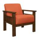  Manufacturer Color_Orange -- Helena 1048RN-1 Accent Chair with Storage Arms IMAGE 1