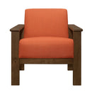  Manufacturer Color_Orange -- Helena 1048RN-1 Accent Chair with Storage Arms IMAGE 2