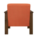  Manufacturer Color_Orange -- Helena 1048RN-1 Accent Chair with Storage Arms IMAGE 4