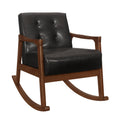  Manufacturer Color_Dark brown -- Homelegance Auden Rocking Leather Look Accent Chair IMAGE 1