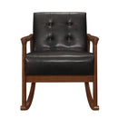  Manufacturer Color_Dark brown -- Homelegance Auden Rocking Leather Look Accent Chair IMAGE 2