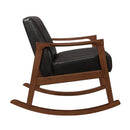  Manufacturer Color_Dark brown -- Homelegance Auden Rocking Leather Look Accent Chair IMAGE 3