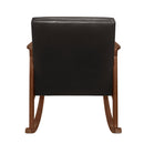  Manufacturer Color_Dark brown -- Homelegance Auden Rocking Leather Look Accent Chair IMAGE 4