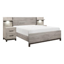  Color_Grey Size_California King -- Zephyr 1577K-1CK*WB 5pc Set California King Wall Bed (CKB+2NS+2NS-P) IMAGE 2