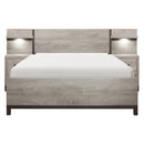  Color_Grey Size_King -- Zephyr 1577K-1EK*WB 5pc Set Eastern King Wall Bed (EKB+2NS+2NS-P) IMAGE 1