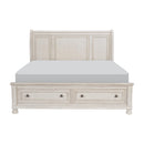  Color_White Size_King -- Bethel 2259KW-1EK* Eastern King Platform Bed with Footboard Storage IMAGE 1