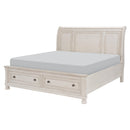  Color_White Size_King -- Bethel 2259KW-1EK* Eastern King Platform Bed with Footboard Storage IMAGE 2