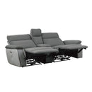 Homelegance Maroni Power Reclining Leather Match Loveseat with Console - Maison Elegance Furniture LLC