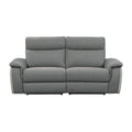  Manufacturer Color_2-tone grey --  Homelegance Maroni Power Reclining Leather Match Loveseat IMAGE 1
