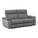 Homelegance Maroni Power Reclining Leather Match Loveseat - Maison Elegance Furniture LLC