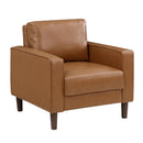  Manufacturer Color_Brown -- Homelegance Malcolm Stationary Leather Look Chair IMAGE 2