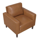  Manufacturer Color_Brown -- Homelegance Malcolm Stationary Leather Look Chair IMAGE 3