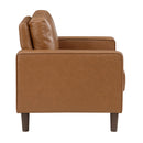  Manufacturer Color_Brown -- Homelegance Malcolm Stationary Leather Look Chair IMAGE 4