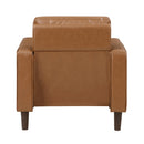  Manufacturer Color_Brown -- Homelegance Malcolm Stationary Leather Look Chair IMAGE 6