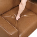  Manufacturer Color_Brown -- Homelegance Malcolm Stationary Leather Look Loveseat IMAGE 6