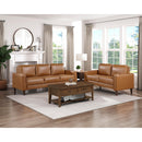  Manufacturer Color_Brown -- Homelegance Malcolm Stationary Leather Look Loveseat IMAGE 7