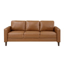  Manufacturer Color_Brown -- Homelegance Malcolm Stationary Leather Look Sofa IMAGE 1