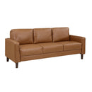  Manufacturer Color_Brown -- Homelegance Malcolm Stationary Leather Look Sofa IMAGE 2