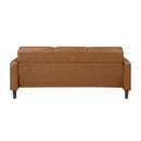  Manufacturer Color_Brown -- Homelegance Malcolm Stationary Leather Look Sofa IMAGE 3