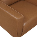  Manufacturer Color_Brown -- Homelegance Malcolm Stationary Leather Look Sofa IMAGE 4