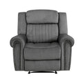  Manufacturer Color_Charcoal Motion Type_Manual -- Homelegance Brennen Fabric Recliner IMAGE 1