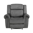  Manufacturer Color_Charcoal Motion Type_Manual -- Homelegance Brennen Fabric Recliner IMAGE 1