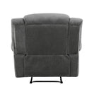  Manufacturer Color_Charcoal Motion Type_Manual -- Homelegance Brennen Fabric Recliner IMAGE 4