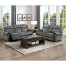  Manufacturer Color_Charcoal Motion Type_Reclining -- Homelegance Brennen Reclining Fabric Loveseat with Console IMAGE 6