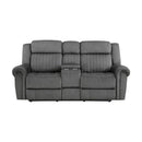  Manufacturer Color_Charcoal Motion Type_Power Recline -- Brennen 9204CC-2PW Power Double Reclining Love Seat with Center Console IMAGE 1