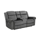  Manufacturer Color_Charcoal Motion Type_Power Recline -- Brennen 9204CC-2PW Power Double Reclining Love Seat with Center Console IMAGE 2